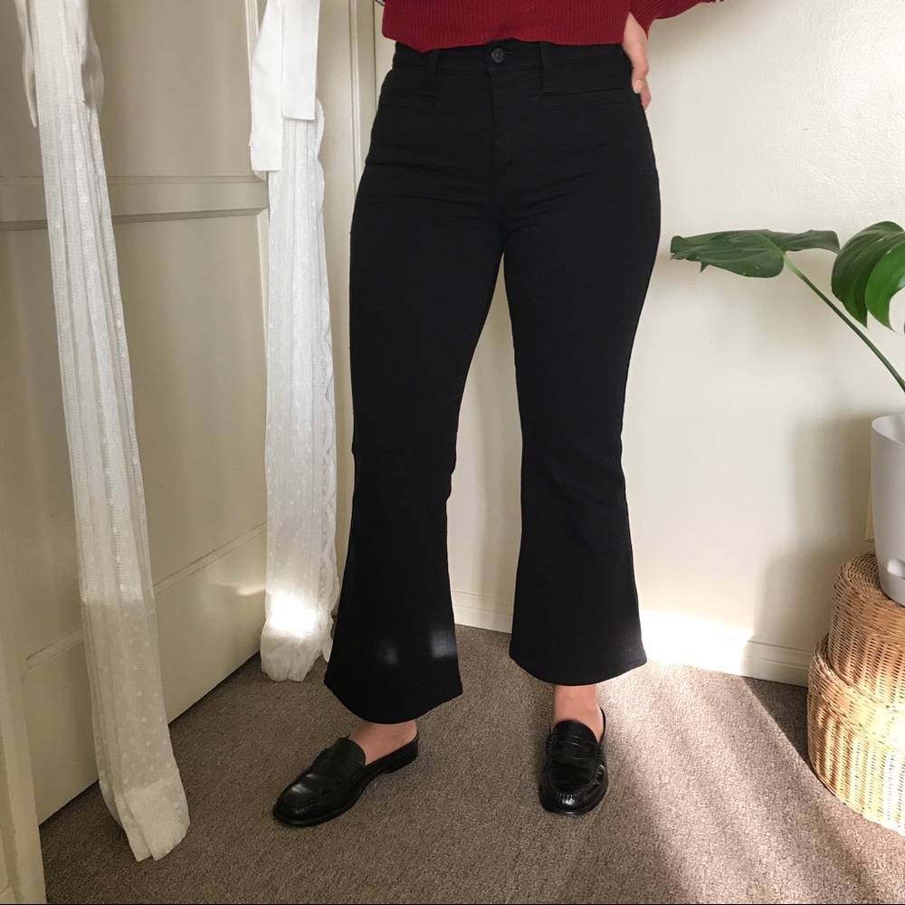 Madewell chopped flared jeans